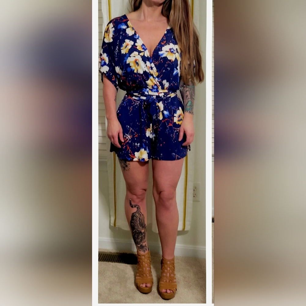 Allison Joy Navy Floral Jumpsuit